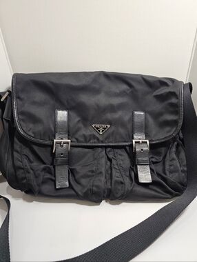 Authentic Prada BT0171 Vela Sport Nylon Messenger Bag – Nero (Black)